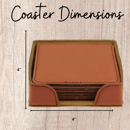 Laserable Leatherette 6-Coaster Set