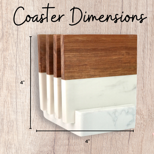 Personalized Marble Coaster Set