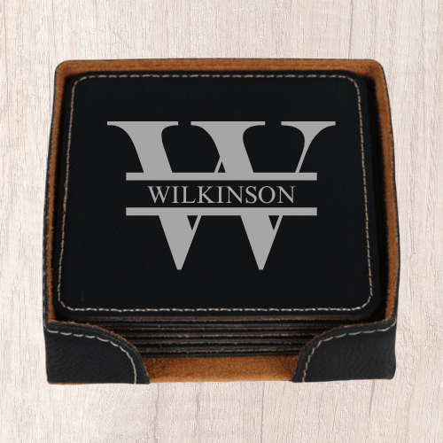 Laserable Leatherette 6-Coaster Set