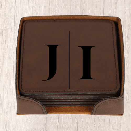 Laserable Leatherette 6-Coaster Set