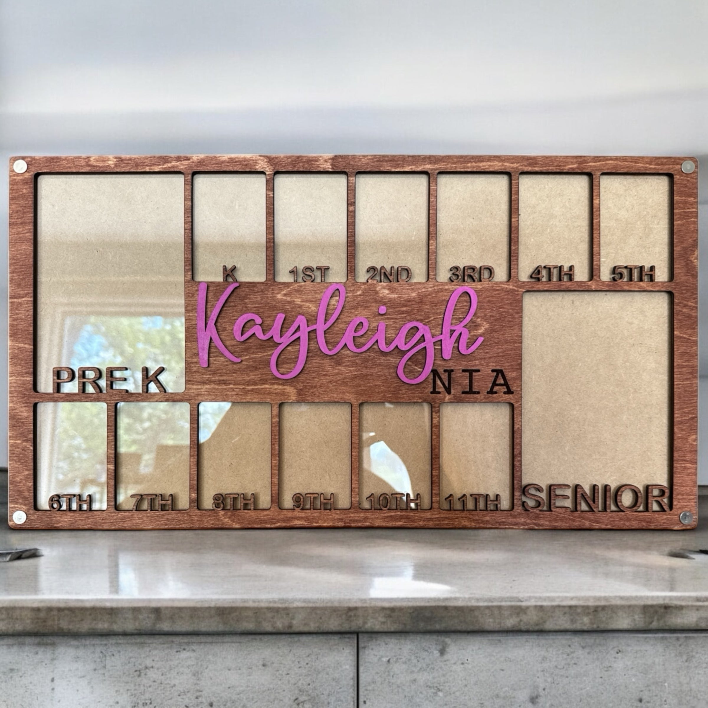 Personalized School Years Picture Frame Pre-K through Graduation