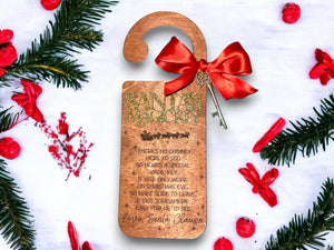 Santa's Magic Key Christmas Door Hanger