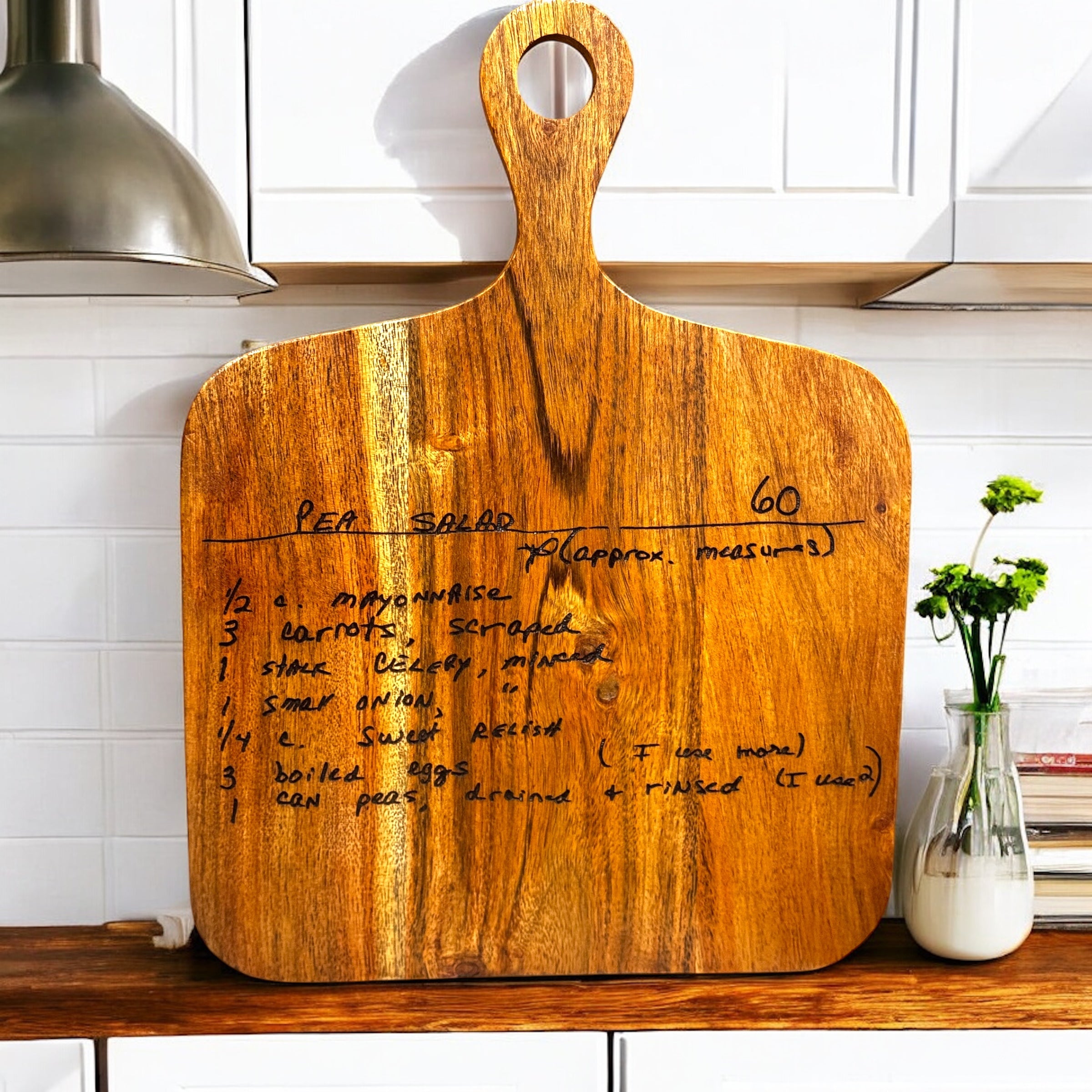 Custom Handwritten Recipe Cutting Board