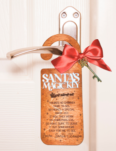 Santa's Magic Key Christmas Door Hanger