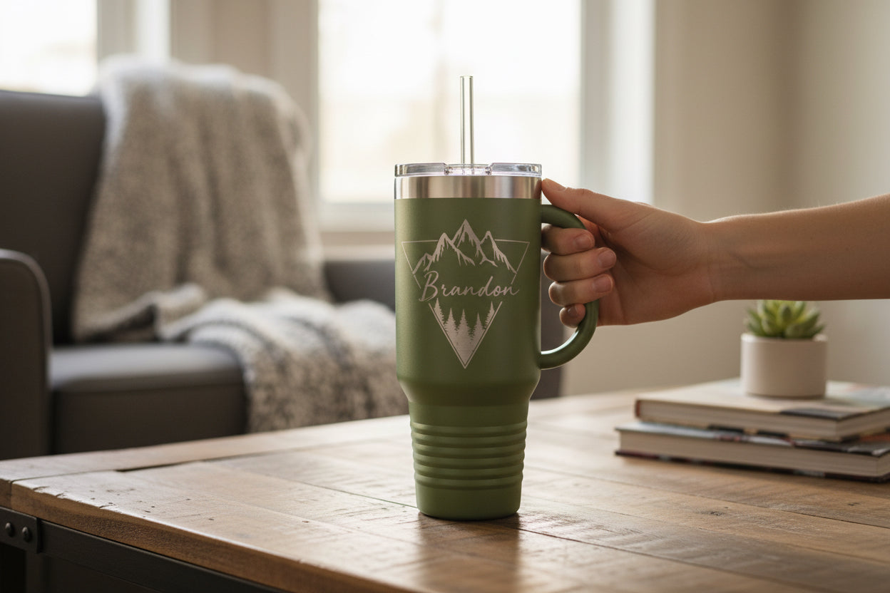 Polar Camel Personalized 40oz Tumbler With Handle