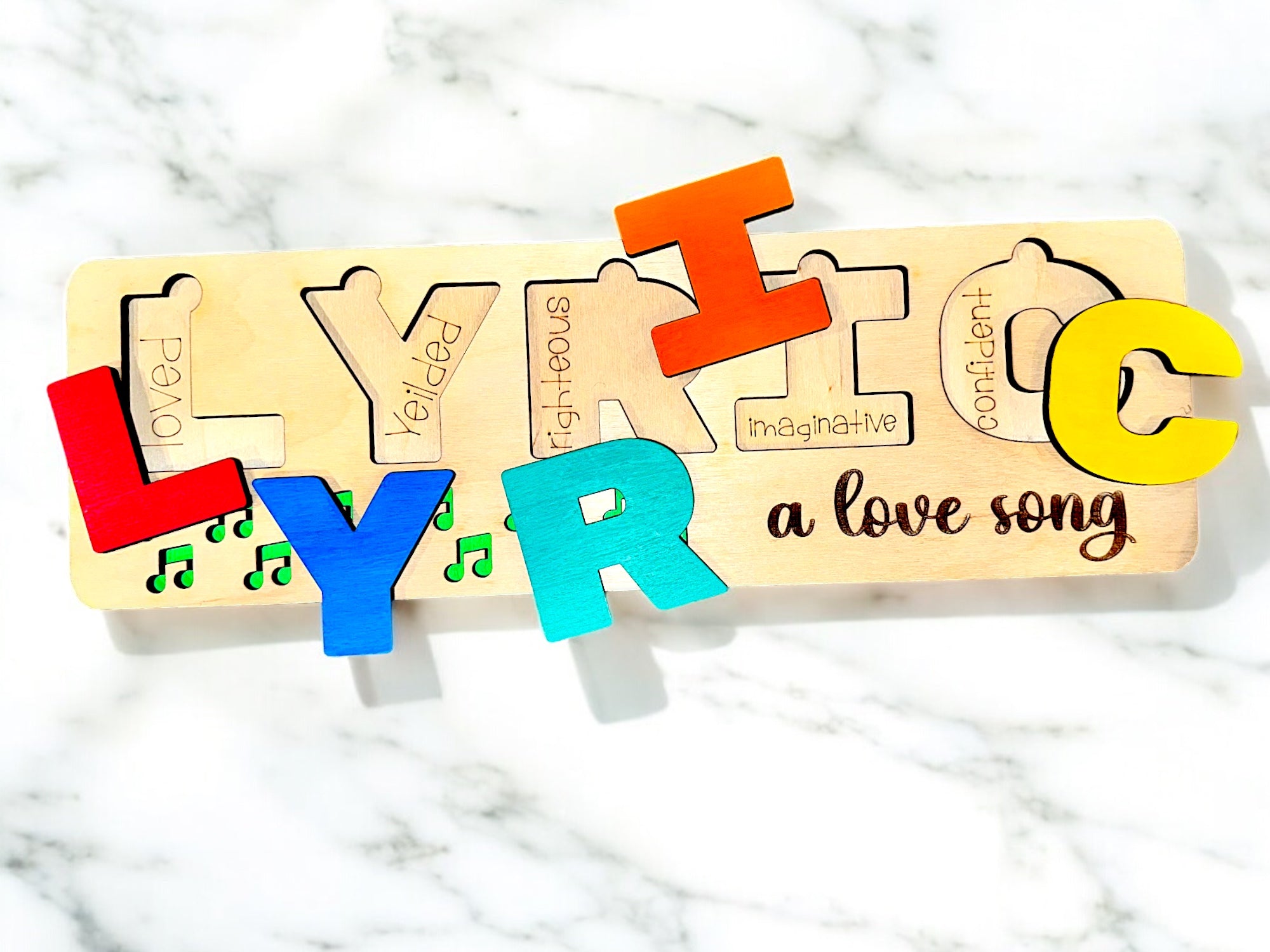 Name Puzzle, Name Meaning Puzzle, Personalized Gift for Baby and Toddler, Natural Wooden Puzzle, First Birthday Gift